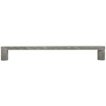 Ribbed 8" Center to Center Solid Brass Ridged Cabinet Handle / Drawer Pull