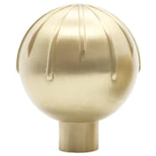 Sunburst 1-3/8" Round Solid Brass Designer Sphere Ball Cabinet Knob / Drawer Knob