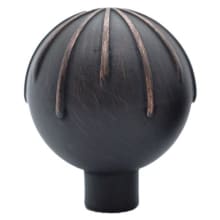 Sunburst 1-3/8" Round Solid Brass Designer Sphere Ball Cabinet Knob / Drawer Knob