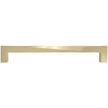 Twist 8" Center to Center Twisted Square Solid Brass Cabinet Handle / Drawer Pull