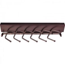 Closet System 12" Wide Sliding 6 Double Hook Tie Rack for Up To 12 Ties