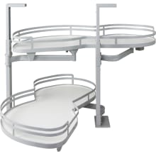 33.5" Pull Out 2 Tier Blind Corner Kitchen Cabinet Organizer - Left of the Blind - for 45" Corner Cabinets