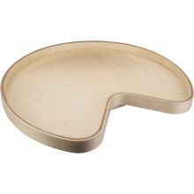 32 Inch Kidney Shape Banded Lazy Susan with Preinstalled Swivel