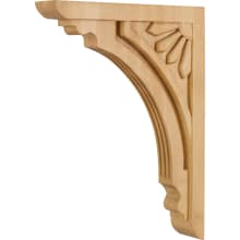 Corbel with Art Deco Styling, 14"H x 2"W x 10-11/16"D