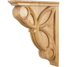 Corbel with Art Deco Celtic Weave Styling, 14"H x 3"W x 11-5/16"D