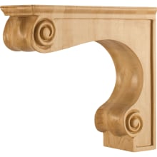 Corbel with Decorative Styling, 9"H x 3-3/8"W x 10"D