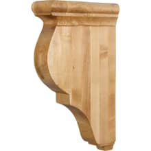 Corbel with Decorative Styling, 14"H x 3"W x 8-1/2"D