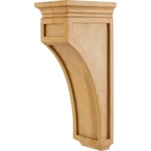 Mission Style Solid Wood Corbel Shelf Counter Bracket -14"H x 5"W x 6"D