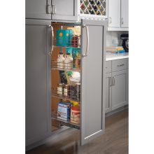 20"W x 63"H Adjustable Height Soft Close Pull Out Pantry with 4 Baskets