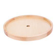 18 Inch Round Shape Lazy Susan Shelf with Finger-jointed Rim and Center Hole
