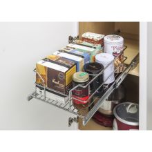 11-1/2 Inch Wide 18-3/4 Inch Deep Wire Pullout Organizer for 15 Inch Wide Cabinet Openings