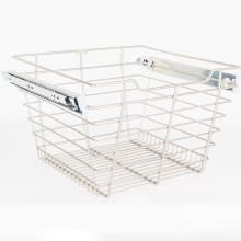 11" Tall Pull Out Wire Closet Basket with Full Extension Slides for 18"W x 14"D Closet Space
