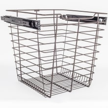 17" Tall Pull Out Wire Basket with Full Extension Slides for 18"W x 14"D Base Cabinet