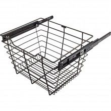 6" Tall Pull Out Wire Basket with Full Extension Slides for 24"W x 14"D Base Cabinet