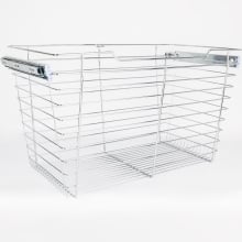 17" Tall Pull Out Wire Basket with Full Extension Slides for 30"W x 14"D Base Cabinet