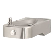 Wall Mounted, Low Profile, Barrier-Free, 14 gauge satin finish stainless steel Drinking Fountain with Antimicrobial Protection and 100% Lead Free Waterways.