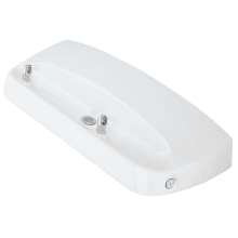 Wheel-chair accessible wall mounted, white cast aluminum two bubbler drinking fountain with 100% lead-free waterways.