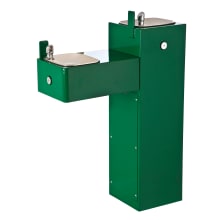 Floor Mounted Galvanized Steel Bi-Level Drinking Fountain with Protective Powder-Coating