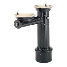 Floor Mounted Heavy Duty Historic Styling Bi-Level Drinking Fountain with Protective Powder-Coating