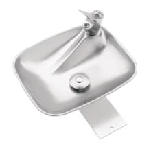 Rectangular Bowl Drinking Fountain for Deck Top with Push Button Bubbler