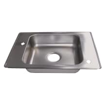25" x 17" Stainless Steel Deck Mounted Sink