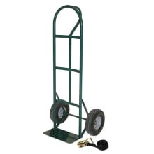 Cart is designed to transport models 7601.37, 7500, or 7501 portable eyewashes, and the 9009 wastewater container. Unit is constructed of heavy-duty 1" tubular frame with green powder-coated finish and equipped with four solid rubber wheels.