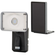 Single Light 7-1/2" Wide Integrated LED Outdoor Single Head Flood Light - Motion Sensor Activated and Solar Powered
