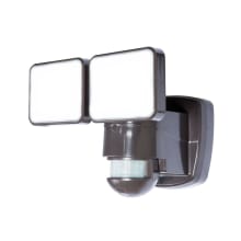 2 Light 7-1/4" Wide Integrated LED Outdoor Dual Head Flood Light - Motion Sensor Activated