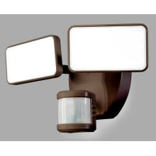 2 Light 10-25/32" Wide Integrated LED Outdoor Dual Head Flood Light - Motion Sensor Activated