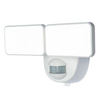 2 Light 10-11/16" Wide Battery Operated Integrated LED Outdoor Dual Head Flood Light - Motion Sensor Activated