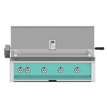 110000 BTU 42 Inch Wide Natural Gas Built-In Grill with Tubular U-Burner System Infrared Sear Burners and Rotisserie from the Aspire by Hestan Series