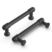 Pack of 10 - Piper 3-3/4" Center to Center Modern Industrial Pipe Style Cabinet Handles / Drawer Pulls