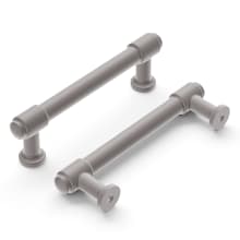 Pack of 10 - Piper 3-3/4" Center to Center Modern Industrial Pipe Style Cabinet Handles / Drawer Pulls