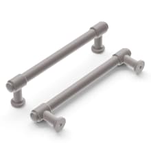 Pack of 10 - Piper 5-1/16" Center to Center Modern Industrial Pipe Style Cabinet Handles / Drawer Pulls