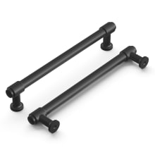 Pack of 10 - Piper 6-5/16" Center to Center Modern Industrial Pipe Style Cabinet Handles / Drawer Pulls