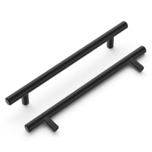 Pack of 10 - Bar Pulls 6-5/16" Center to Center Smooth Round Bar Cabinet Handles / Drawer Bar Pulls