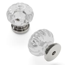 Crystal Palace Pack of (10) 1-1/8" Acrylic Traditional Flower Cabinet Knobs / Drawer Knobs
