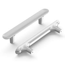 Maven 3-3/4" Center to Center Oval Flat Concave Modern Bar Cabinet Handle / Drawer Pull