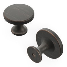 Forge Pack of (10) - 1-3/8 Inch (35 mm)  Farmhouse Chic Flat Mushroom Cabinet Knobs / Drawer Knobs