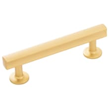 Pack of 10 - Woodward 3-3/4" Center to Center Soft Square Bar Cabinet Handles / Drawer Pulls