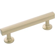 Pack of 10 - Woodward 3-3/4" Center to Center Soft Square Bar Cabinet Handles / Drawer Pulls