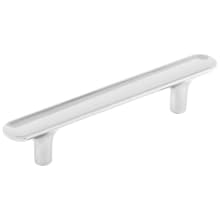 Maven Pack of (10) 3-3/4" Center to Center Oval Flat Concave Modern Bar Cabinet Handles / Drawer Pulls