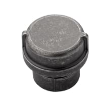 Pipeline 1-1/4" Modern Industrial Pipe Button Cabinet Knob / Drawer Knob