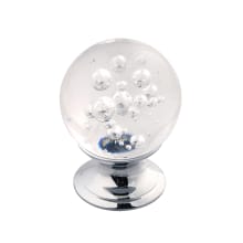 Gemstone 1 1/4 Inch Round Bubbled Glass Cabinet Knob / Drawer Knob