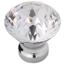 Crystal Palace Pack of (10) 1-1/4" Acrylic Faceted Gum Cut Round Cabinet Knobs / Drawer Knobs