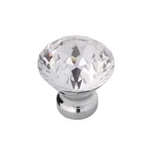 Gemstone 1 1/4 Inch (1.25") Wide Faceted Glass Cabinet Knob / Drawer Knob