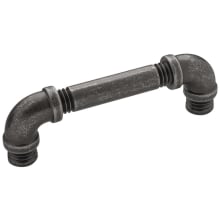 Pack of 10 - Pipeline 3-3/4" Center to Center Pipe Style Modern Industrial Cabinet Handles / Drawer Pulls