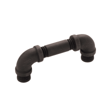Pipeline 3" (76mm) Center to Center Rustic Industrial Pipe Style Cabinet Handle / Drawer Pull