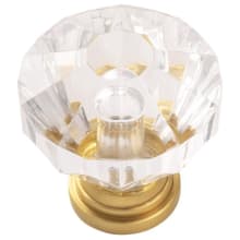 Crystal Palace 1-1/4" Faceted Farmhouse Acrylic Cabinet Knob / Drawer Knob