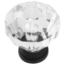 Crystal Palace 1-1/4" Faceted Farmhouse Acrylic Cabinet Knob / Drawer Knob
